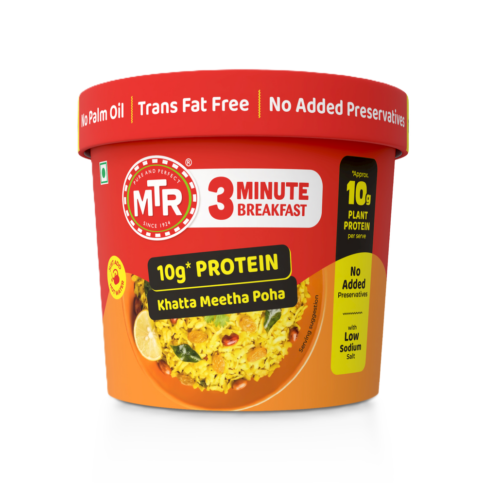 MTR 3 Minute Khatta Meetha Poha with 10g Protein