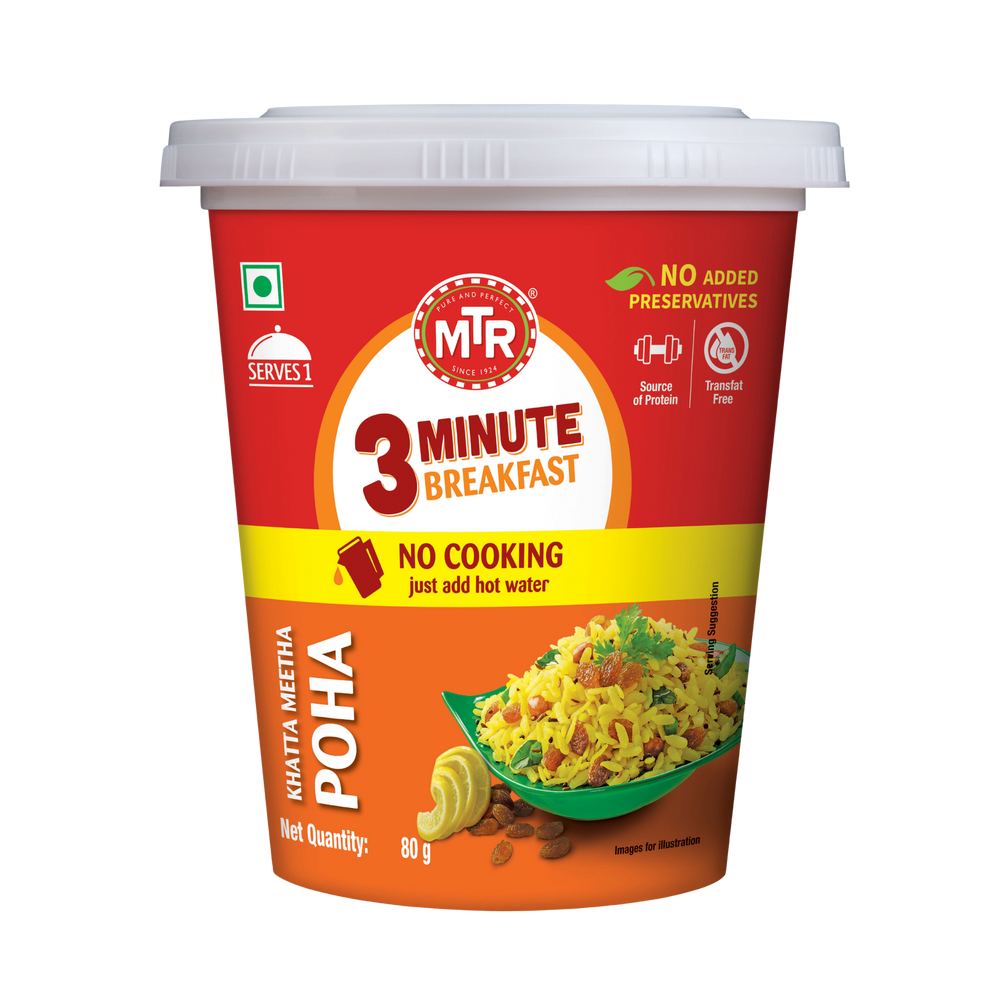3 Minute Khatta Meetha Poha Cup