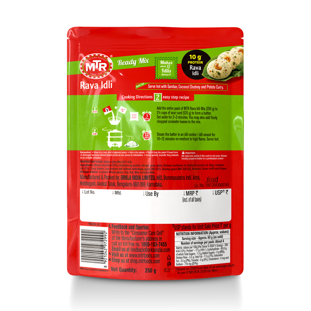 MTR Rava Idli Mix with 10g Protein