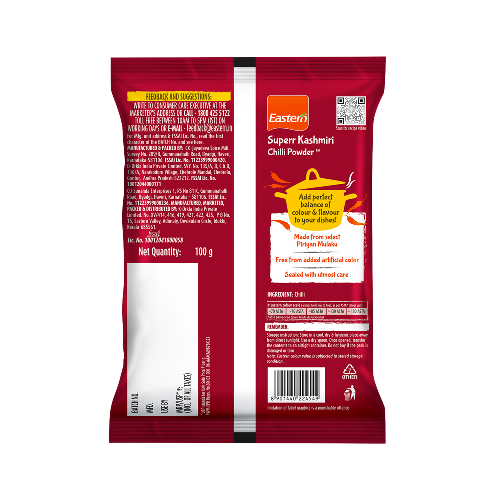 Eastern Superr Kashmiri Chilli Powder 100