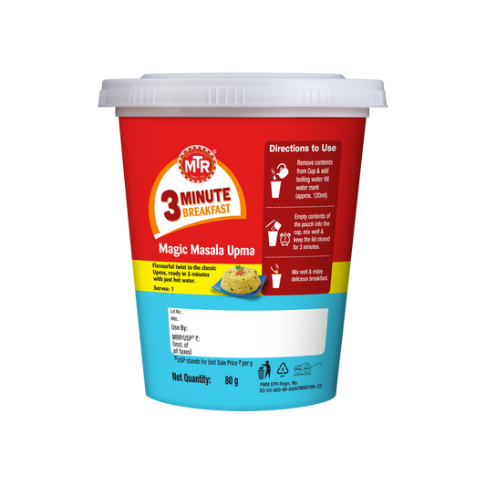 3 Minute Magic Masala Upma Cup