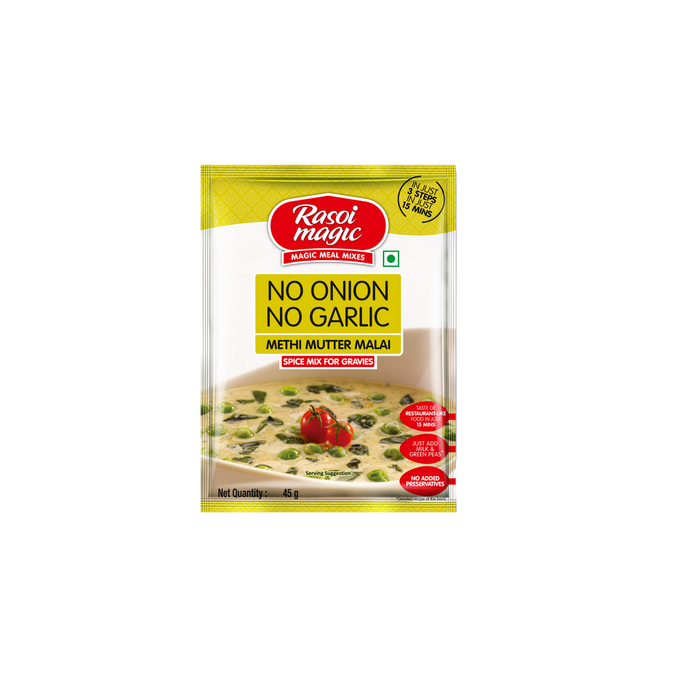No onion No Garlic Methi Mutter Malai