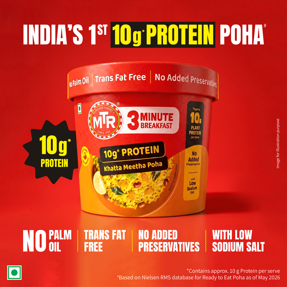 MTR 3 Minute Khatta Meetha Poha with 10g Protein