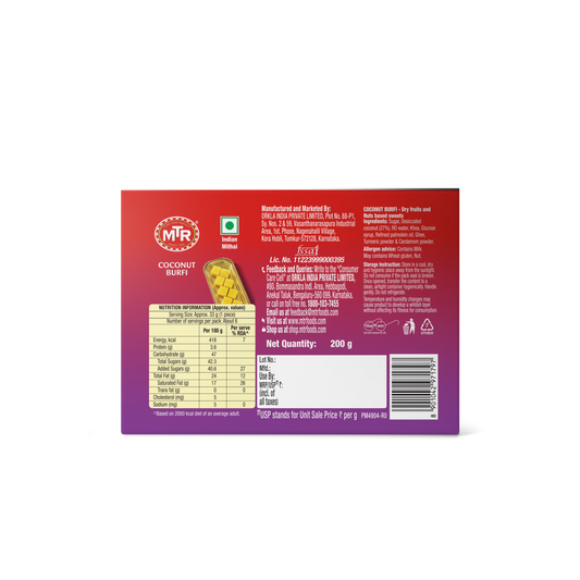 MTR Coconut Burfi Classic (Buy One Get One Free)