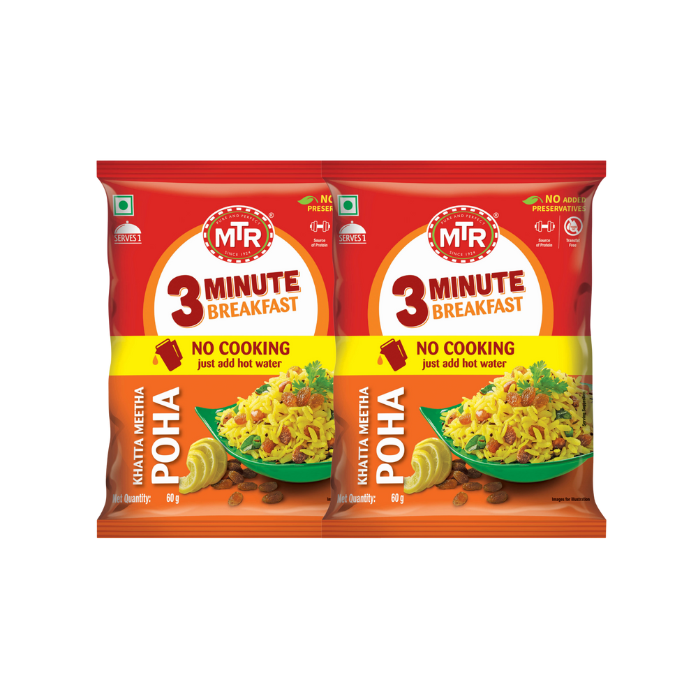 MTR 3 Minute Khatta Meetha Poha (Buy One Get One Free)