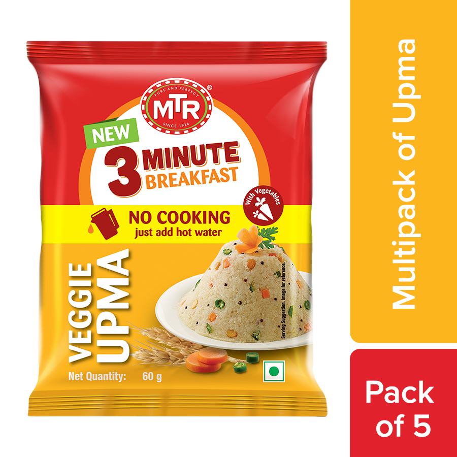 MTR 3 Minute Veggie Upma (Pack of 5)