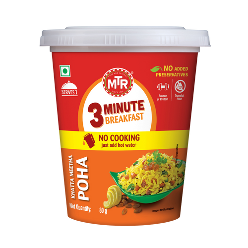 3 Minute Khatta Meetha Poha Cup
