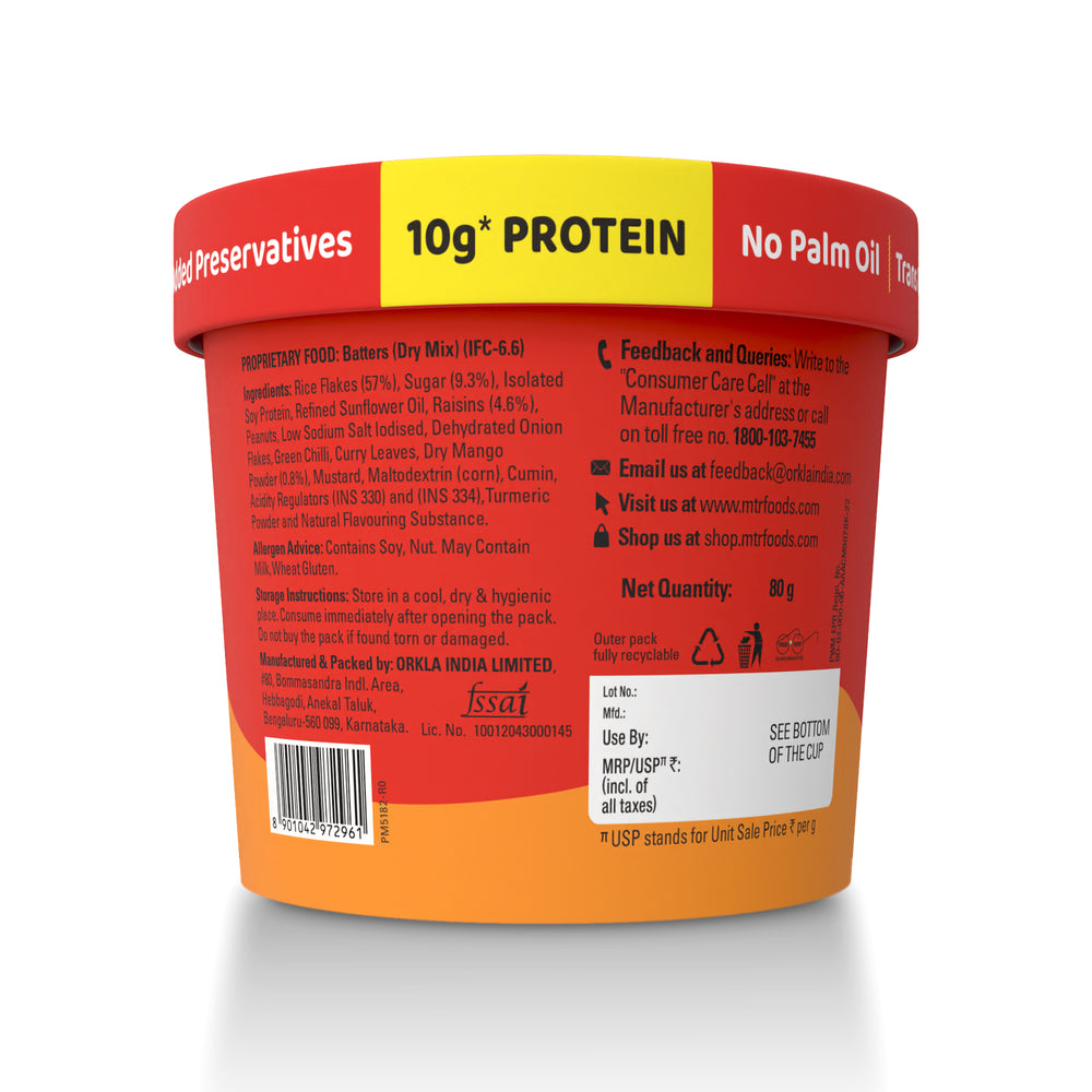 MTR 3 Minute Khatta Meetha Poha with 10g Protein