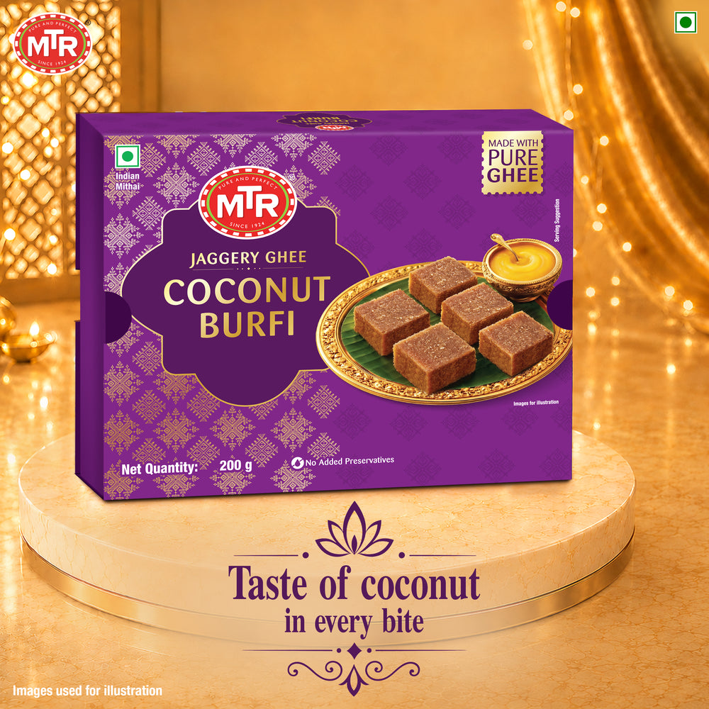 MTR Jaggery Ghee Coconut Burfi 200g