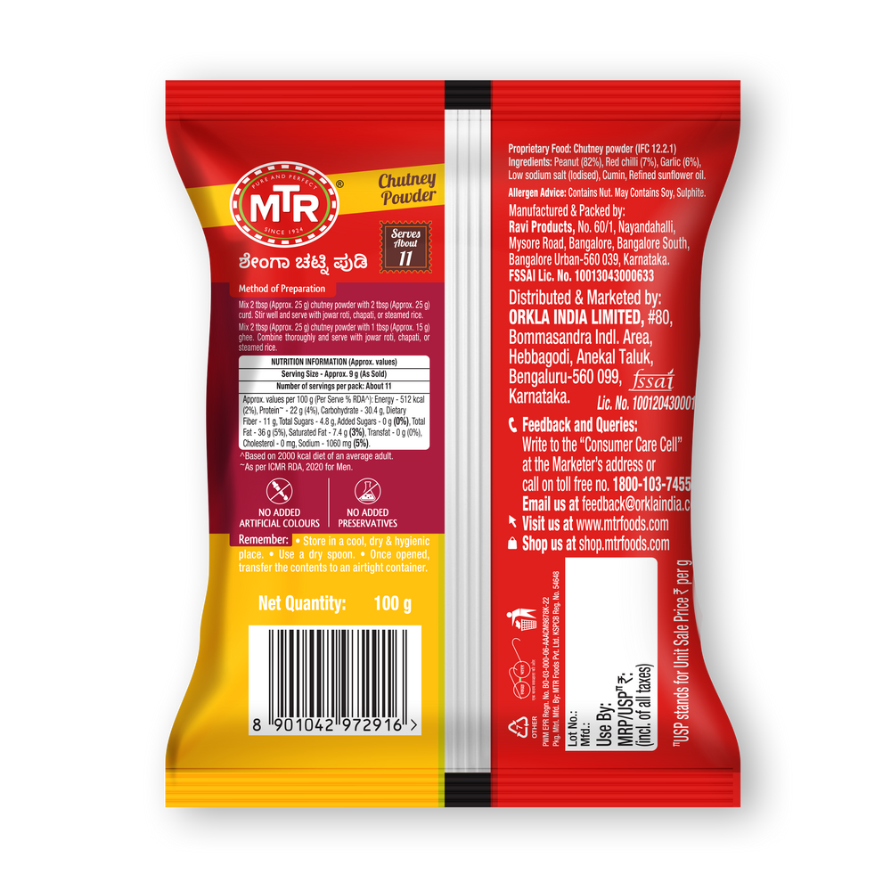 Groundnut Chutney Powder (Shenga Chutney Powder)