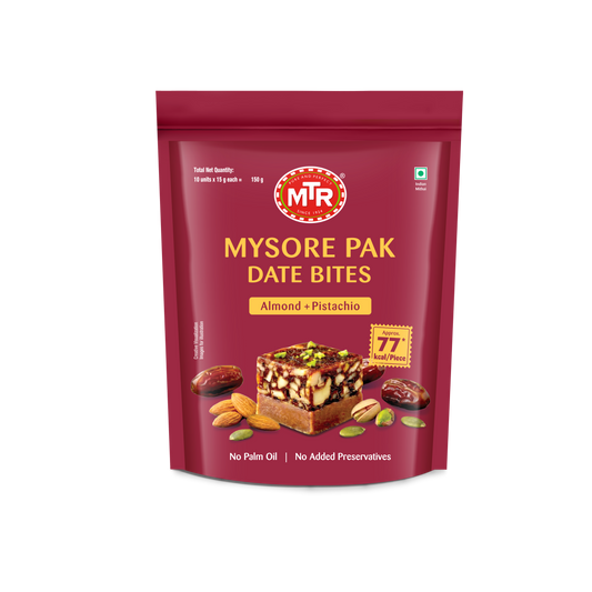 MTR Mysore Pak Date Bites - Almond + Pistachio - 150g