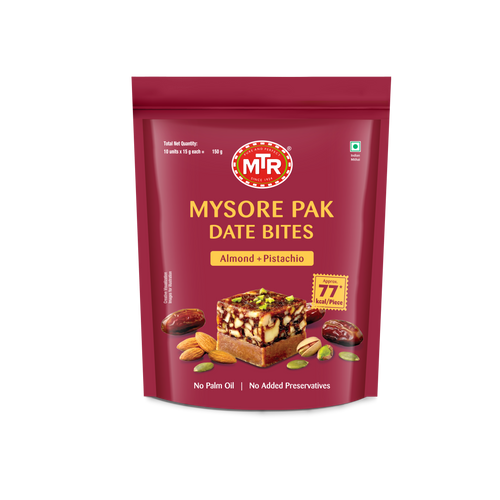 MTR Mysore Pak Date Bites - Almond + Pistachio - 150g
