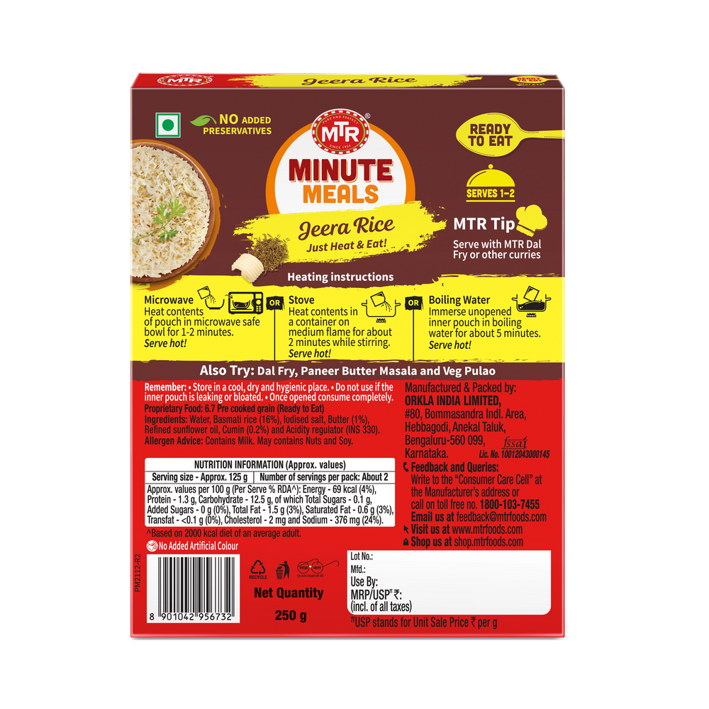 Ready to Eat Jeera Rice (Pack of 2)